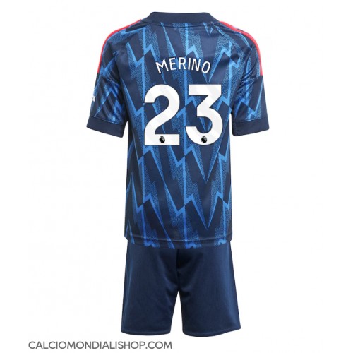 Maglie da calcio Arsenal Mikel Merino #23 Seconda Maglia Bambino 2025-26 Manica Corta (+ Pantaloni corti)